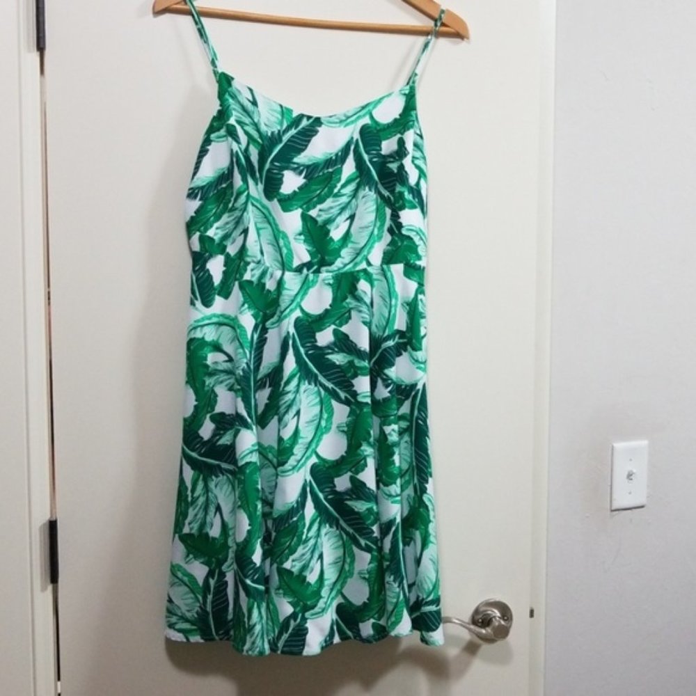 Palm Leaves Summer Dress